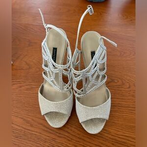 Caparros Nude Glimmer Heels, Size 8.5